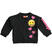 Felpa bambina capsule Emoji ido NERO-0658