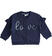 Felpa bambina con ruches ido NAVY-3854