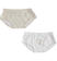 Set slip bambina in cotone ido BEIGE-BIANCO-8227