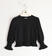 Maglia ragazza con arricciatura ido NERO-0658