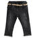 Jeans bambina con cintura ido			GRIGIO SCURO-7993