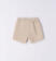 Elegante pantalone corto neonato in lino ido BEIGE-0451_back