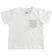 T-shirt 100% cotone con taschino rigato ido BIANCO-0113