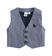 Elegante gilet in cotone fantasia rigata ido NAVY-3885