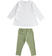 Completo due pezzi bambina in cotone con t-shirt manica lunga ido BIANCO-VERDE-8036_back