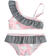 Costume due pezzi bambina in lycra elasticizzata ido ROSA-BIANCO-8001