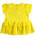Versatile e raffinata t-shirt bambina 100% cotone con balza in pizzo sangallo ido GIALLO-1434_back