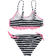 Bikini in lycra stretch con top con balza laserata effetto pizzo ido ROSA-NERO-8328_back