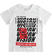 T-shirt bambino 100% cotone con grafica effetto optical ido BIANCO-0113