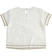 Top bambina a manica corta in pizzo misto cotone ido PANNA-0112 back