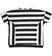 T-shirt mezza manica bambina in cotone gioco di righe orizzontali e verticali ido NERO-0658_back