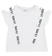 T-shirt smanicata bambina in cotone stretch con spalla scoperta ido BIANCO-0113