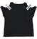 T-shirt smanicata bambina in cotone stretch con spalla scoperta ido NERO-0658_back