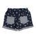 Pantalone corto in felpa leggera 100% cotone ido NAVY-3885 back