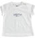 T-shirt 100% cotone con balza in tulle ido BIANCO-0113