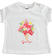 T-shirt 100% cotone con balza in tulle ido			BIANCO-ROSSO-8025