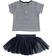 Completo t-shirt e gonna in tulle ido BLU-BIANCO-8004_back