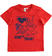T-shirt manica corta bambino 100% cotone con grafica cagnolino ido ROSSO-2235