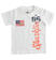 T-shirt bambino a manica corta 100% cotone con patch ido BIANCO-0113