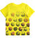 T-shirt bambino a manica corta 100% cotone ido GIALLO-1434_back