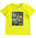 T-shirt bambino a manica corta 100% cotone con ologramma dinosauro ido VERDE-5243