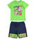 Comodo completo due pezzi bambino 100% cotone ido VERDE-BLU-8014