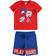 Comodo completo due pezzi bambino 100% cotone ido			ROSSO-BLUETTE-8127