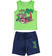 Comodo completo due pezzi bambino 100% cotone ido VERDE-BLU-8014