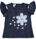 T-shirt bambina in jersey 100% cotone maxi ricamo ido NAVY-3854