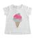 T-shirt 100% cotone con gelato di paillettes ido			BIANCO-0113