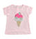 T-shirt 100% cotone con gelato di paillettes ido			ROSA-2411