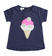 T-shirt 100% cotone con gelato di paillettes ido NAVY-3854