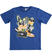 T-shirt bambino 100% cotone con grafica colorata effetto fumetto ido ROYAL SCURO-3755