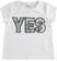 T-shirt in jersey con scritta "Yes" ido BIANCO-0113