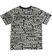 T-shirt 100% cotone stampa all over di scritte ido PANNA-NERO-6LL2 back