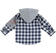 Super fashion camicia a manica lunga con cappuccio removibile ido NAVY-3856_back