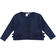 Cardigan in tricot misto viscosa con rouches ido NAVY-3854