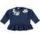 Versatile e comoda maglietta svasata in felpa stretch di cotone ido NAVY-3854