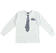 Maglietta 100% cotone con cravatta e taschino laterale stampati ido BIANCO-0113