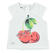 T-shirt in jersey 100% cotone con maxi ciligie ido BIANCO-0113