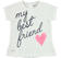 T-shirt con scritta e cuore glitter ido BIANCO-0113