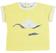 T-shirt rigata con piccola barchetta ido BIANCO-GIALLO-6DH6