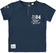 T-shirt in speciale tessuto 100% cotone con piccole righe in rilievo ido NAVY-3856