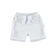 Shorts in cotone con rouche in voile lungo i fianchi ido BIANCO-0113