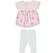 Completo maxi t-shirt floreale e leggings ido ROSA-BIANCO-8001_back