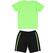 Sportivo e colorato completo t-shirt e pantalone corto ido VERDE FLUO-NERO-8436_back
