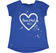 Fresca t-shirt 100% cotone con cuore ido ROYAL SCURO-3755