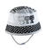 Cappellino modello pescatore 100% cotone ido BIANCO-NERO-8057