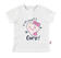 T-shirt 100% cotone con dolce stampa modello unisex ido			PANNA-ROSA FLUO-8452