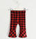 Leggings fantasia check con particolare fondo gamba  ROSSO-2253